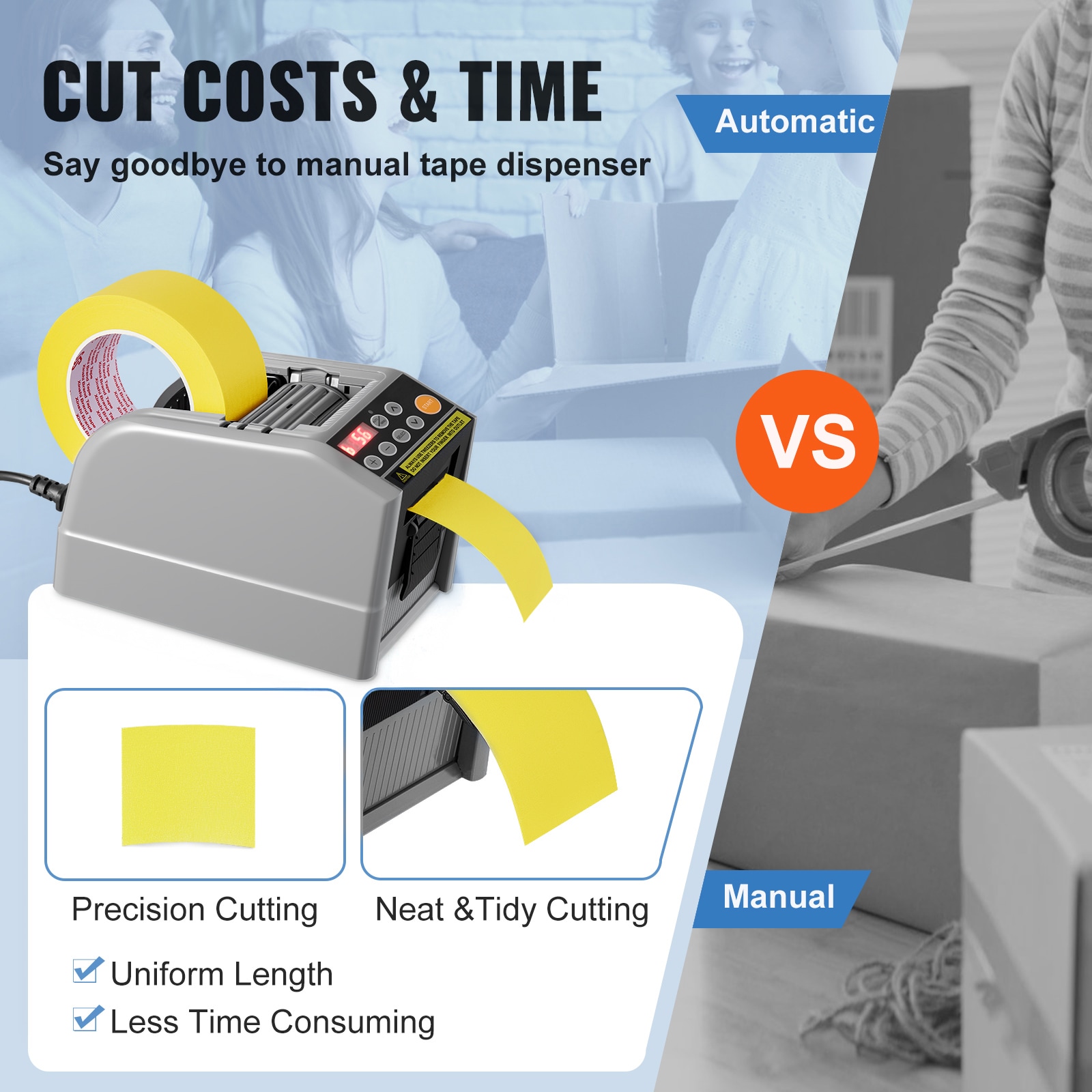 Automatic Electric Tape Dispenser And Cutter For Packaging Tape_voghion.com